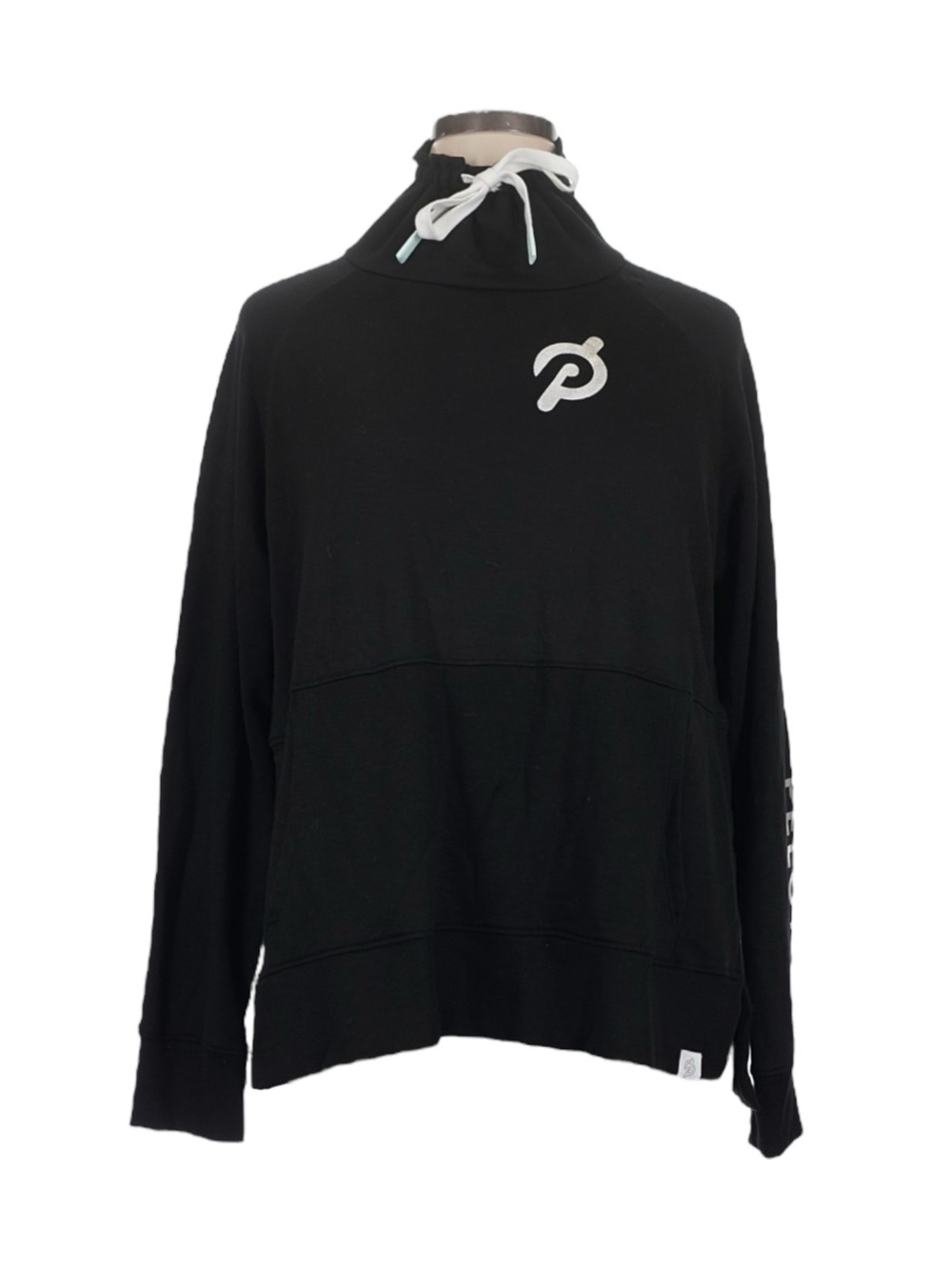 Peloton Legacy Cowlneck Pullover Hoodie XL Black Modal Athleisure Sweatshirt NWT